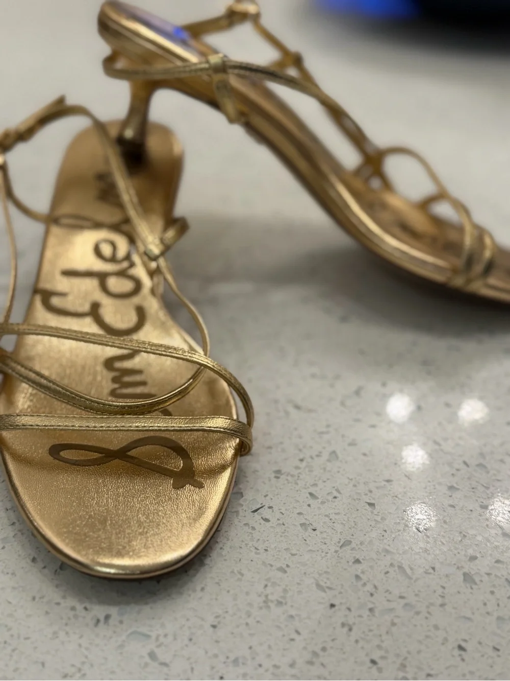 Sam Edelman Gold Strappy Heels ✨ Size 7